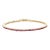 Sleek 14k Solid Yellow Gold 4.56 Ct Pink Tourmaline Tennis Bracelet For Sale