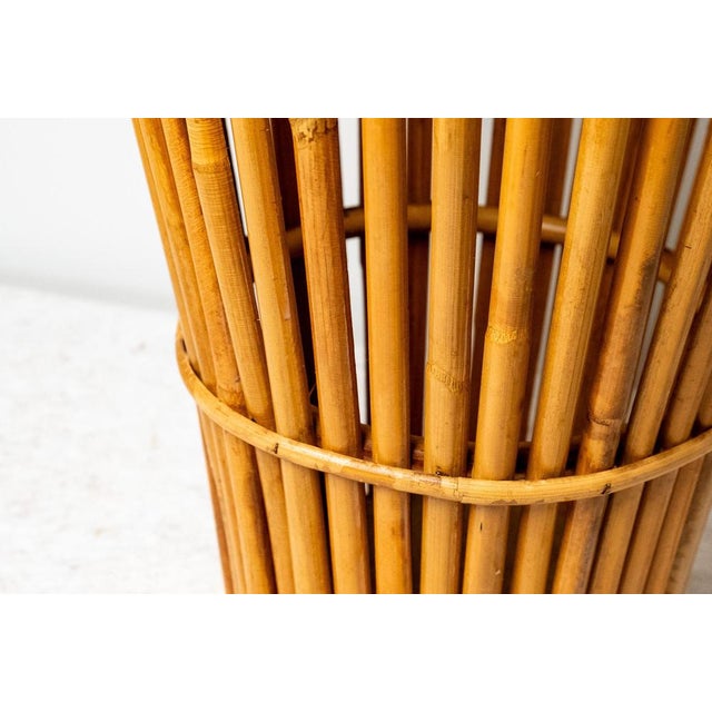 Tan Bamboo Umbrella Stand, 1950s For Sale - Image 8 of 10