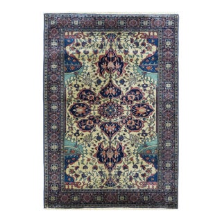 Antique Sarouk Rug 4'6'' x 6'6'' For Sale