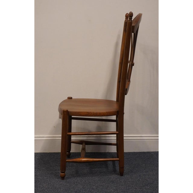 Late 20th Century Jamco Wood Solid Hard Rock Maple Rustic Country Style Wheat Back Dining Side Chair For Sale - Image 5 of 9