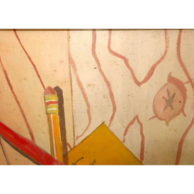 Caroline Klopstock Trompe l'Oeil Oil Painting, 1976 For Sale - Image 12 of 12