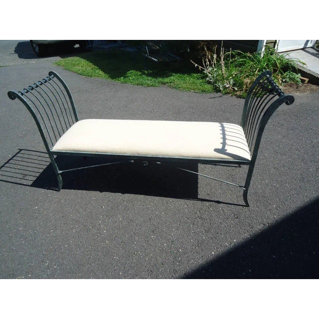 Neoclassical Iron Window Benches by Niermann Weeks - a Pair For Sale In Philadelphia - Image 6 of 9