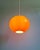 Large Space Age Pendant Light in Orange Opaline, 1970s For Sale - Image 4 of 12