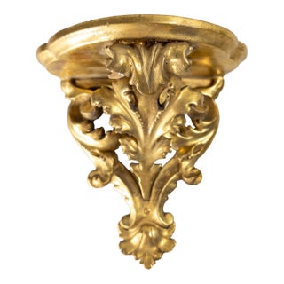 19th Century Italian Florentine Giltwood Wall Shelf in Baroque Taste For Sale
