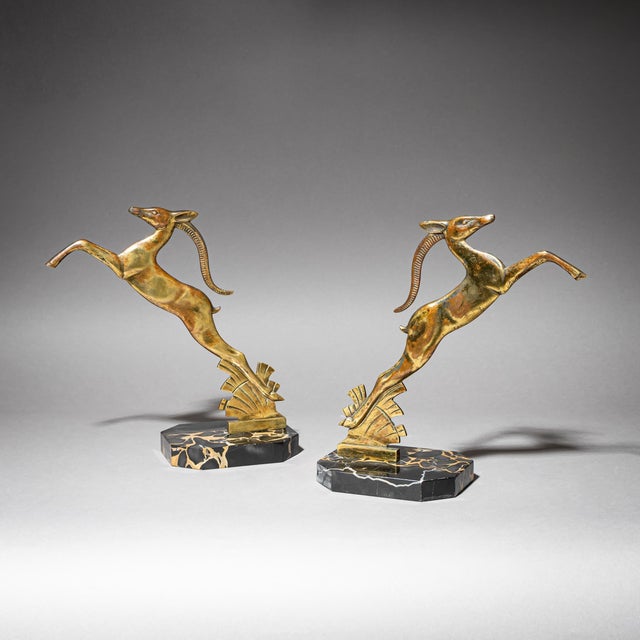 Art Deco Bookends with Gazelles, circa 1930 For Sale - Image 11 of 16
