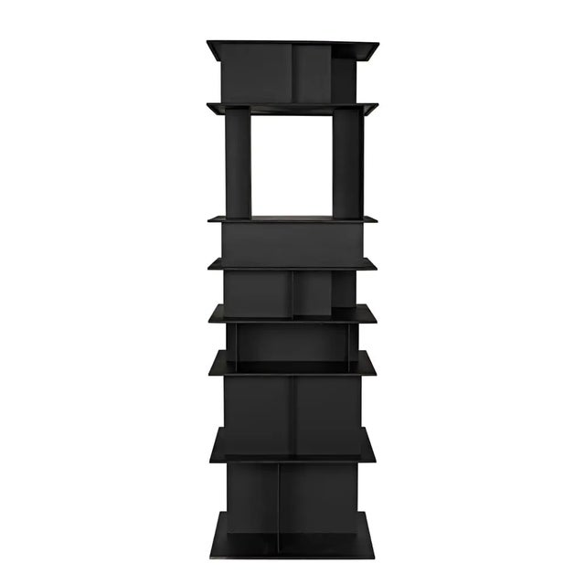 Industrial strength steel framing to create this unique and edgy shelf. The metal is finished simply in matte black to...