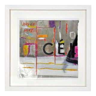 "Céline / May (D0085)" Original Contemporary Painting by Karen May, Framed For Sale