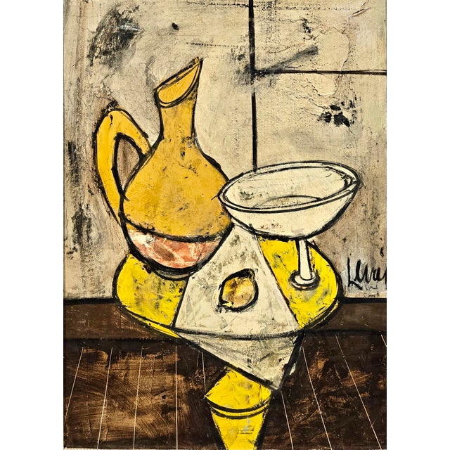 Charles Levier Charles Levier - Still Life With a Martini Glass - Oil Painting For Sale - Image 4 of 12