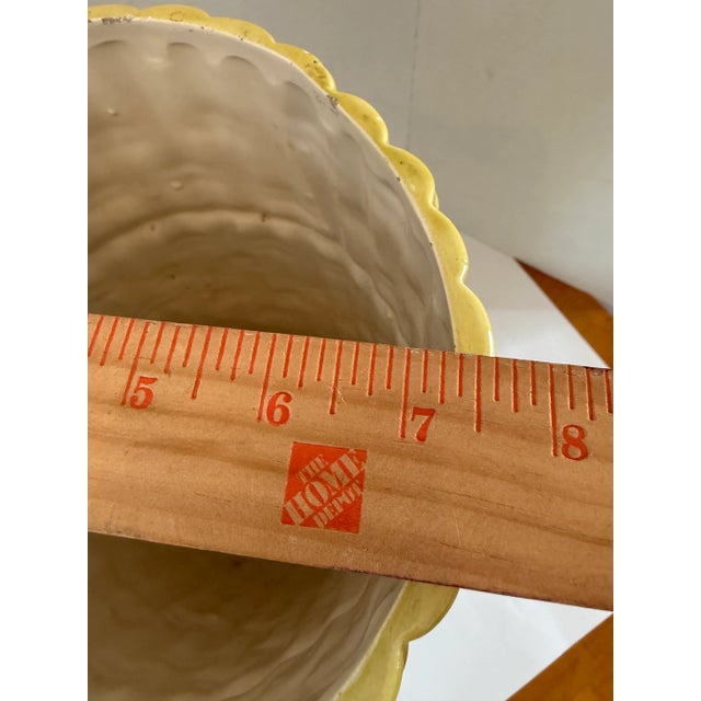 1970s MCM Ceramic Umbrella Stand W/ Faux Bamboo Design For Sale - Image 4 of 4