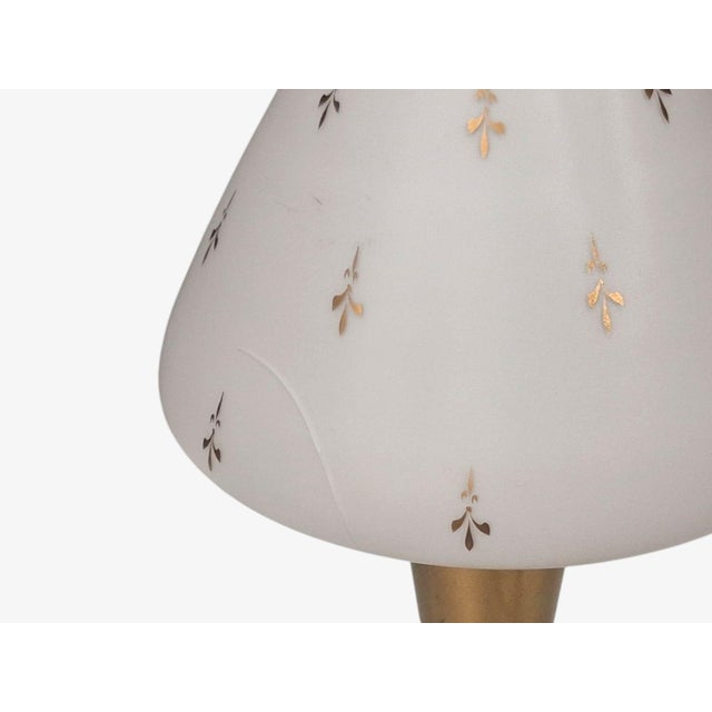 1950s Mid-Century Modern Ibe-Konst Ystad, Table Lamp, Brass, Opaque Glass For Sale - Image 9 of 12