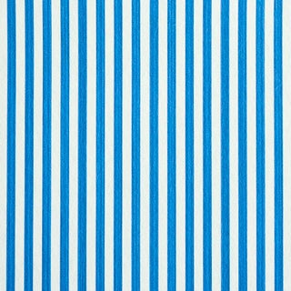 Schumacher Edwin Stripe Narrow Wallpaper in Cobalt For Sale