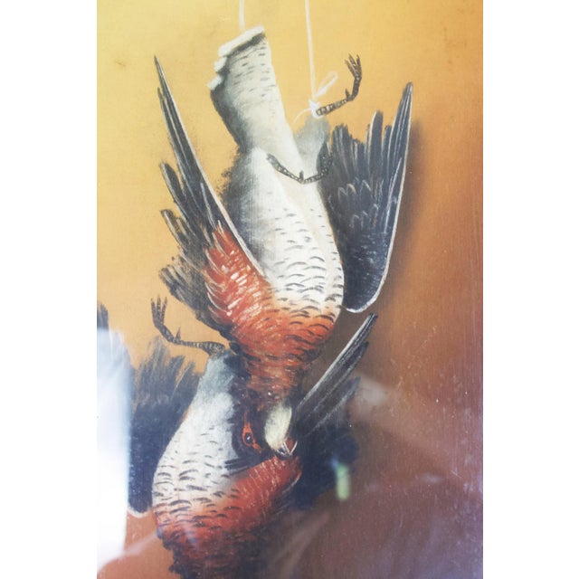 Cabin Antique Chromolithograph of Hanging Gamebirds For Sale - Image 3 of 11