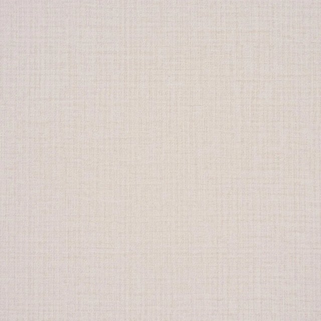 SAMPLE - Schumacher Campagne Linen Vinyl Wallpaper In Alabaster For Sale