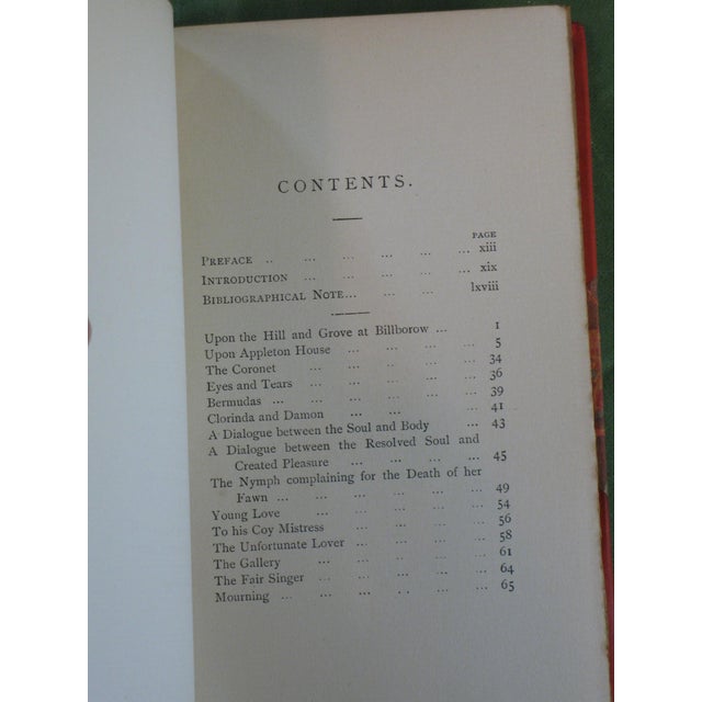 Book Fine Binding Satires & Pomes by Andrue Marvell 1892 London 2 Vol. Hardcover For Sale - Image 10 of 18