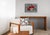Contemporary Black, White, and Red Pears by Suzy Smith | Oil Painting of red pears in a striped bowl For Sale - Image 3 of 5