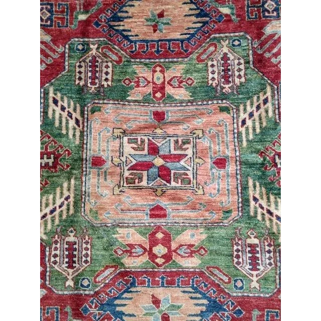 Wool on wool pile genuine hand made very fine Kazak rug-