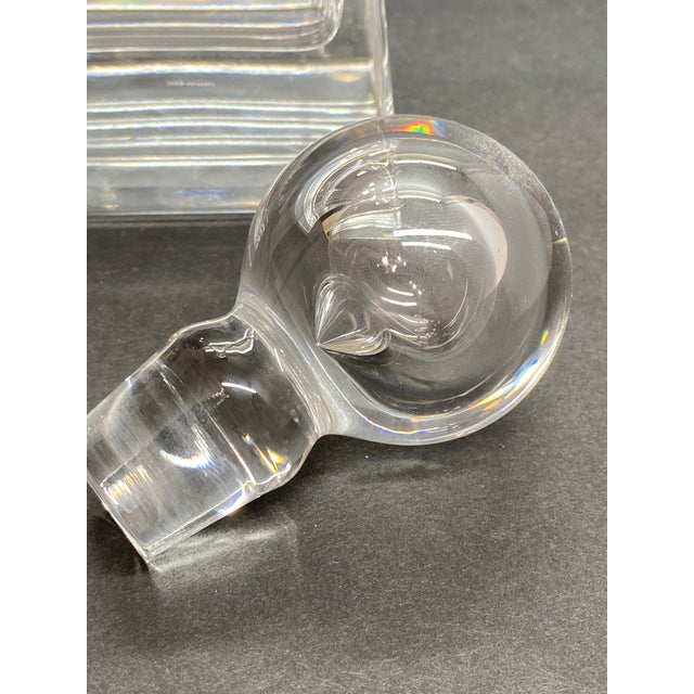 1980s Tiffany & Co. "Frank Lloyd Wright" Crystal Decanter Architectural Glass Design For Sale - Image 14 of 17