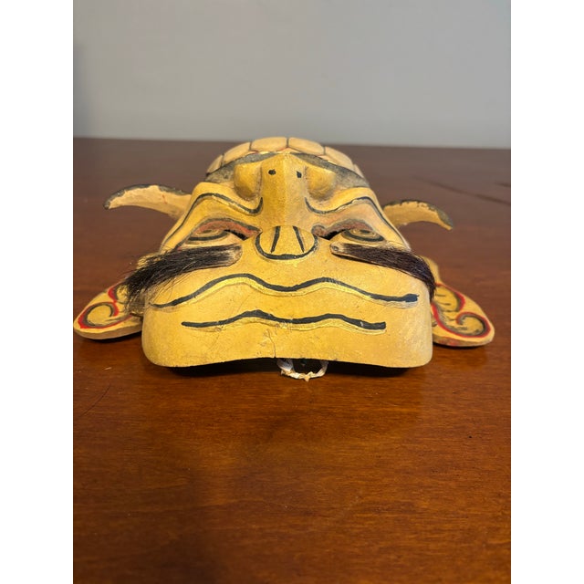 Vintage Hand-Carved Balinese Demon Mask With Articulated Jaw For Sale In Miami - Image 6 of 6
