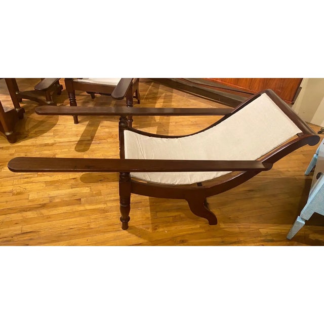 Great Pair of Vintage Mahogany Planters Chairs For Sale - Image 4 of 4