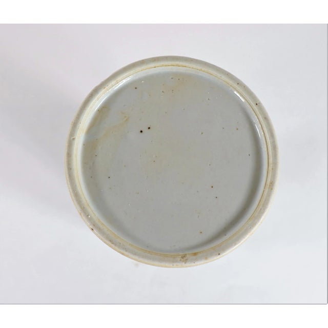 Early 20th Century Qing Style Chinese Blue and White Hat Stand For Sale - Image 12 of 13