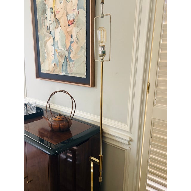 1960s Adjustable Brass and Chrome Telescoping Floor Lamp, Attributed to Laurel For Sale - Image 14 of 15