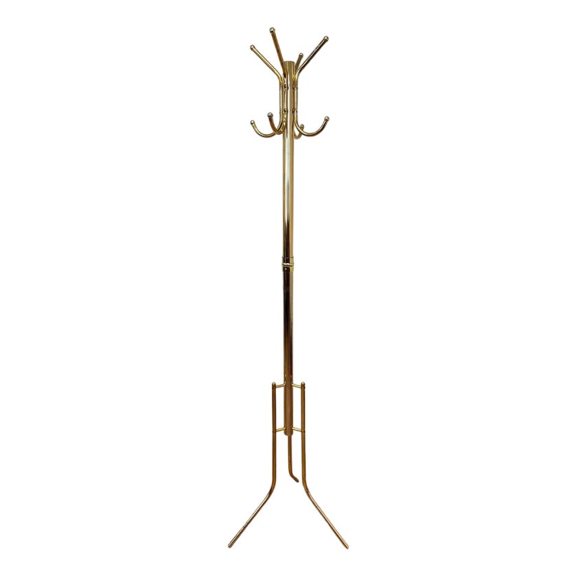 【旧仕様】COAT HANGER by Marina Mid-Century Design Gold Coloured Coat Hanger, 1985 | Chairish