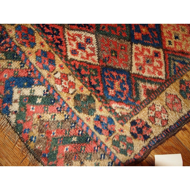 1880s, Handmade Antique Collectible Persian Kurdish Bag Face 2' X 2' For Sale - Image 4 of 5