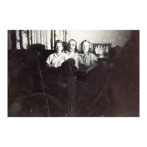Vintage 1950s Snapshot Family Creepy Captive Audience Photograph