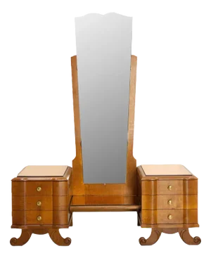 Full Length Mirror with Dressing Table, French, 1950