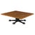 1970s Square 49.5 Inch Danish Teak Butcher Block Coffee Table on Black Iron Base For Sale - Image 5 of 17
