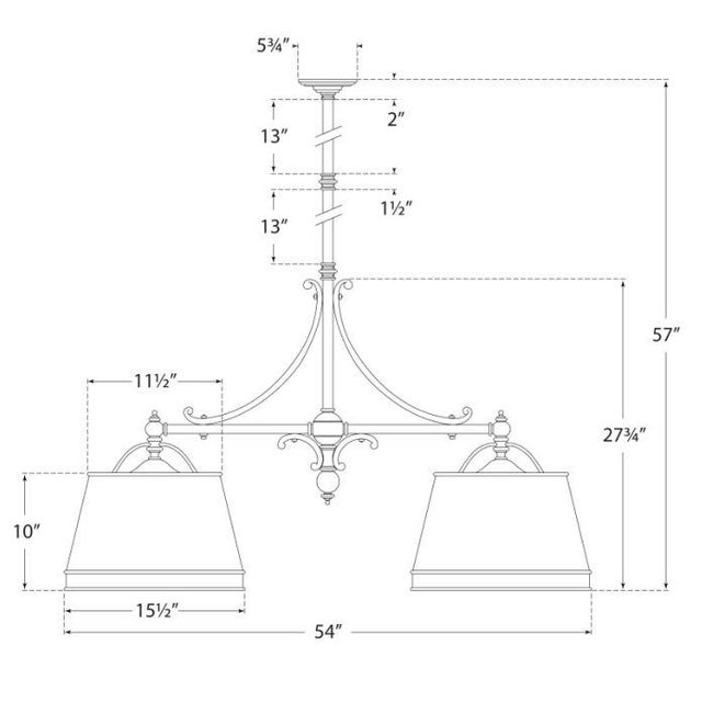 Traditional Chapman & Myers for Visual Comfort Signature Sloane Double Shop Pendant in Antique Nickel with Linen Shades For Sale - Image 3 of 3
