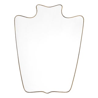 Mirror with Brass Frame attributed to Gio Ponti, 1950 For Sale