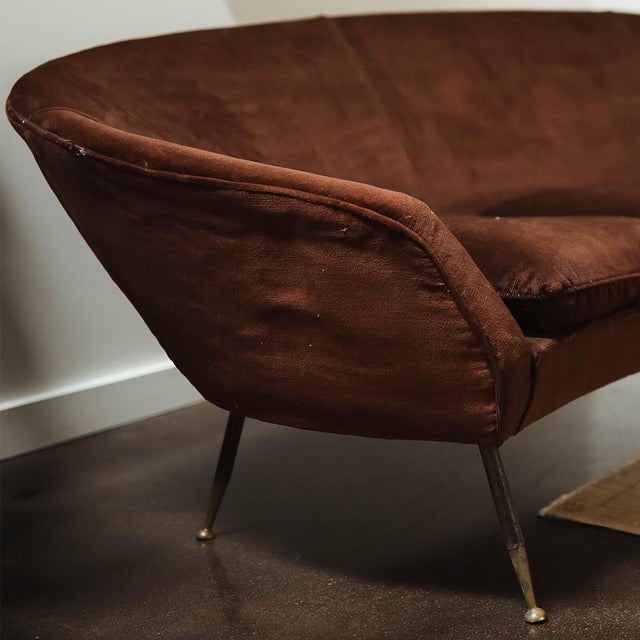 1950s 1950s Italian Curved Sofia For Sale - Image 5 of 5