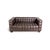 Brown Leather Sofa by Josef Hoffmann for Wittmann Kubus For Sale - Image 10 of 10