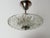 Metal Vintage Swedish Sculptural Glass Ceiling Fixture with Floral Rosette, 1970 For Sale - Image 7 of 18