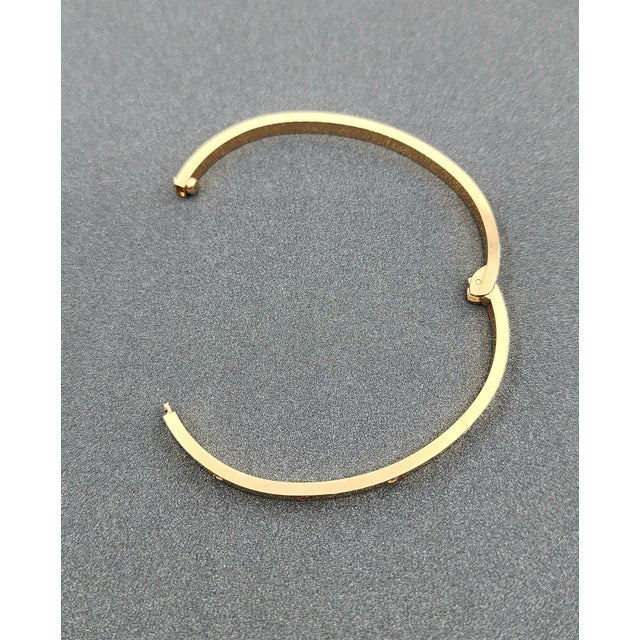 Early 21st Century Cartier 18k Yellow Gold Love Bracelet With 6 Diamonds, Modern Design For Sale - Image 5 of 10