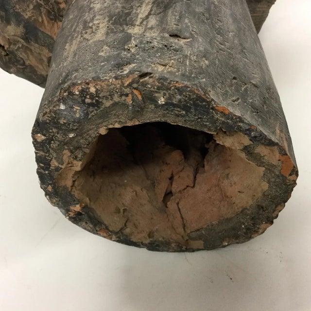 Vintage Clay Chinese Art Warrior Bust Head Art For Sale - Image 11 of 11