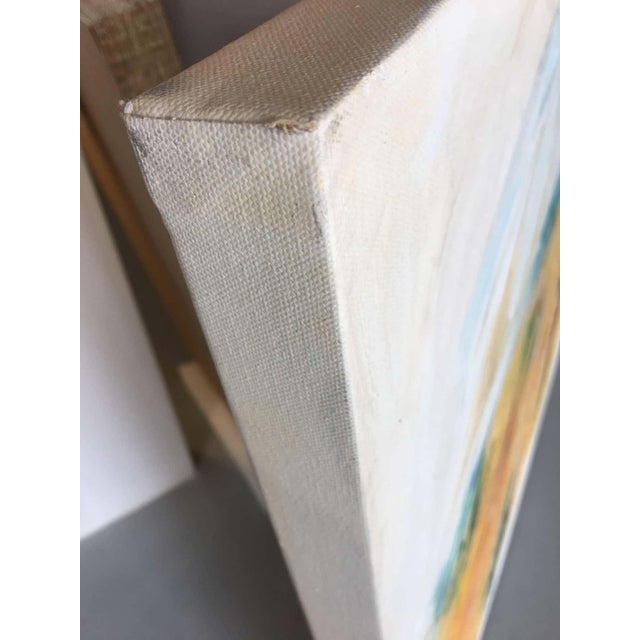 Mustard Mary Lou Siefker Acrylic Painting on Canvas Titled: Frenzy in Yellow For Sale - Image 8 of 9