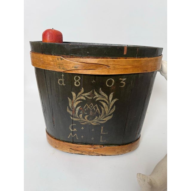 Early 19th Century Hand-Painted Wooden Satchel Box, Germany, 1803 For Sale - Image 5 of 18
