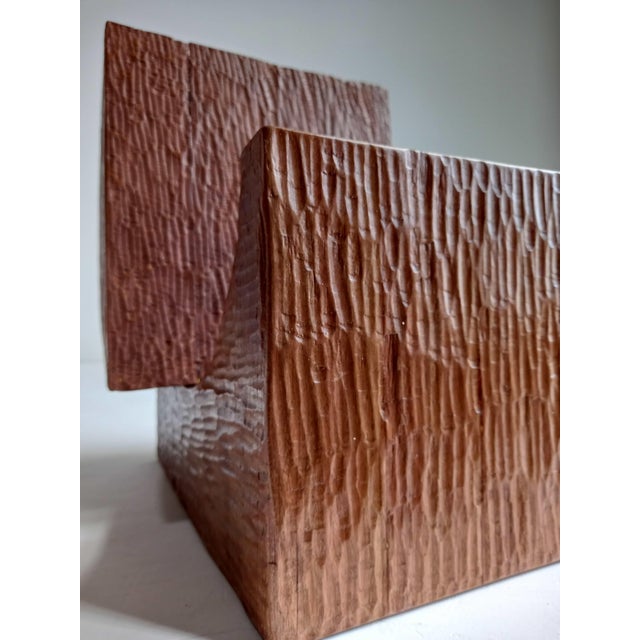 Wood Magazine Rack and Object by Pietro Meccani for Meccani Design For Sale - Image 7 of 10