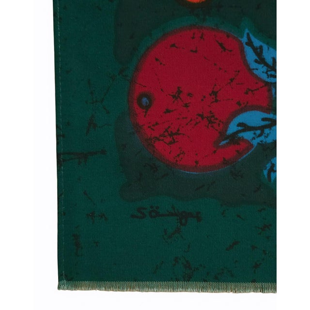 Mid-Century Modern German Pop Art Screen-Printed Wall Hanging by Traute Sänger, 1970s For Sale - Image 4 of 5