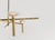 Melange Large Floating Disc Chandelier in Antique-Burnished Brass with Alabaster Designer: Kelly Wearstler Fixture Height:...