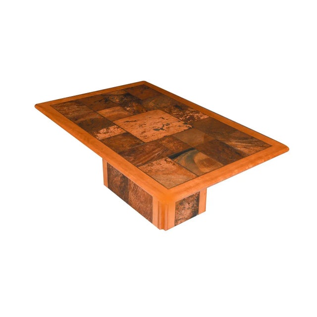 Early 20th Century Paul Kingma Style Brutalist Coffee Table Slate Craft South Africa For Sale - Image 12 of 12