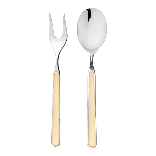Mepra Fantasia 2-Piece Serving Set (fork & Spoon), Vanilla For Sale