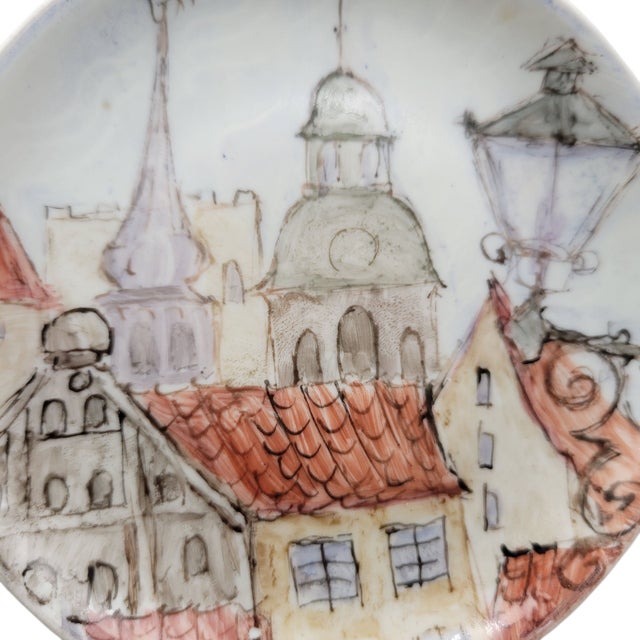 Set of 3 Vintage C1970s Old Riga Porcelain Dishes Hand Painted by Milda Kalnina Brutane (1903-1979) For Sale - Image 15 of 17