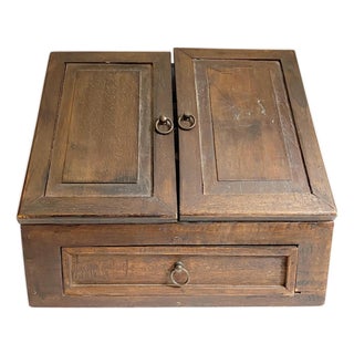 Antique Wooden Secretary Tabletop Desk Organizer For Sale