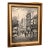 Mid-Century Monochromatic Parisian Street Scene Oil Painting - Signed Burnett For Sale