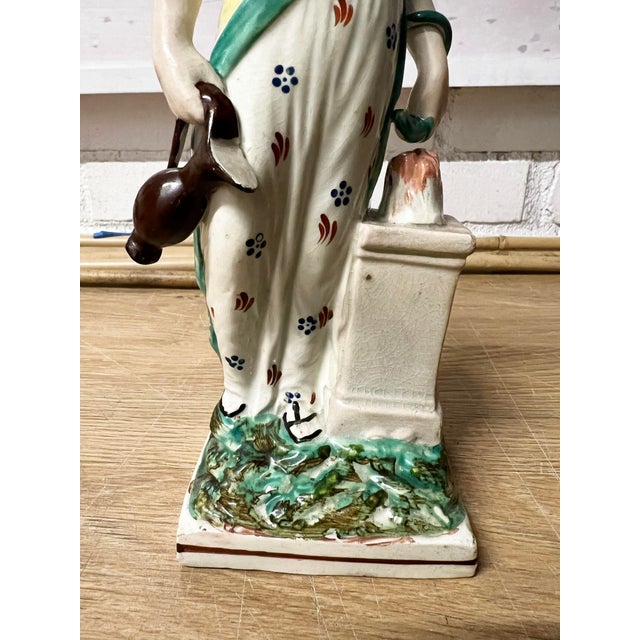 Early 19th Century Early 19th Century Georgian Staffordshire Pearlware Neoclassic Greek Figure For Sale - Image 5 of 10