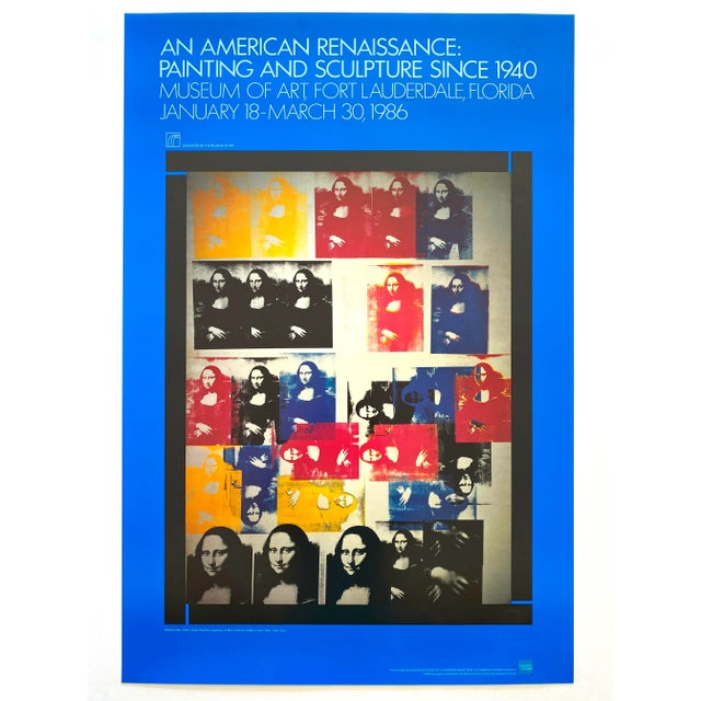 Andy Warhol Vintage 1986 Lithograph Print Pop Art Museum