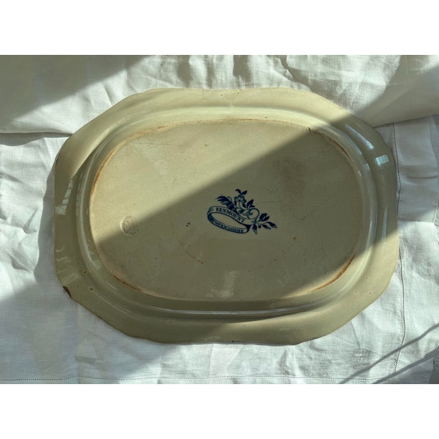 Incredibly Rare Antique 19th Century Blue & White Enoch Wood Transfer-Printed Landscape Platter “Kenmount Dumfriesshire” Scotland Circa 1820’s For Sale - Image 11 of 12